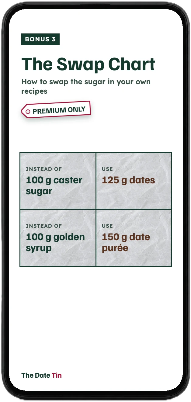 The cover of The Swap Chart bonus on a phone
